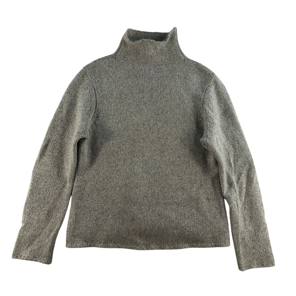 Pure Cashmere S Small Sweater Mock Neck Pullover Beige Boxy Boho‎ Knit Oversized